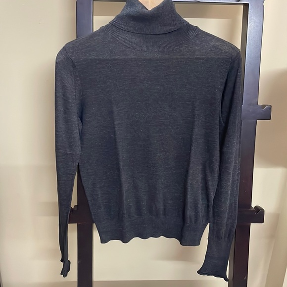 Zara turtle neck knit charcoal grey top - Picture 6 of 11